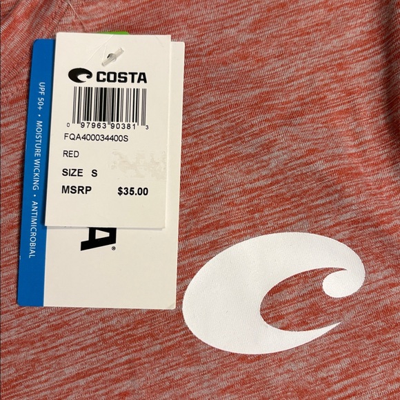 Costa Men’s Long Sleeve Top in Small - Heathered Red - Picture 2 of 7